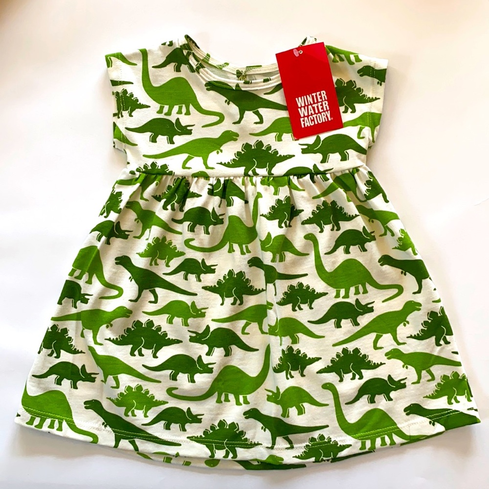 *NEW* with tags Winter Water Factory Toddler Dress in Dinosaur Print